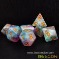 Bescon Magical Stone Dice Set Series, 7pcs Polyhedral RPG Stone Dice Set